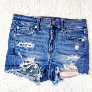 American Eagle patriotic shorts